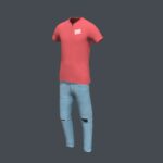Men Outfit jeans Pant and Red T shirt