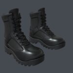 Military-Style Boots in Black Color