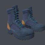 Military-Style Boots in Blue Color