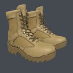 Military-Style Boots in Light Desert Sand Color