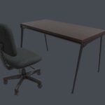 Modern Minimal Office Desk & Ergonomic Chair Set