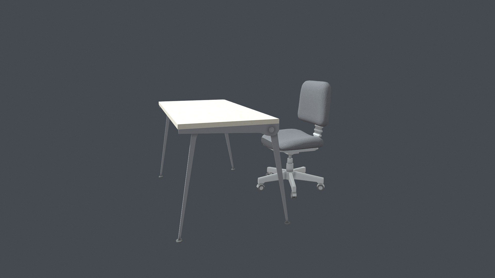 Modern Office Desk and gay Ergonomic Chair Set