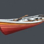 Red wooden boat