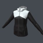 White Black polyester Jacket