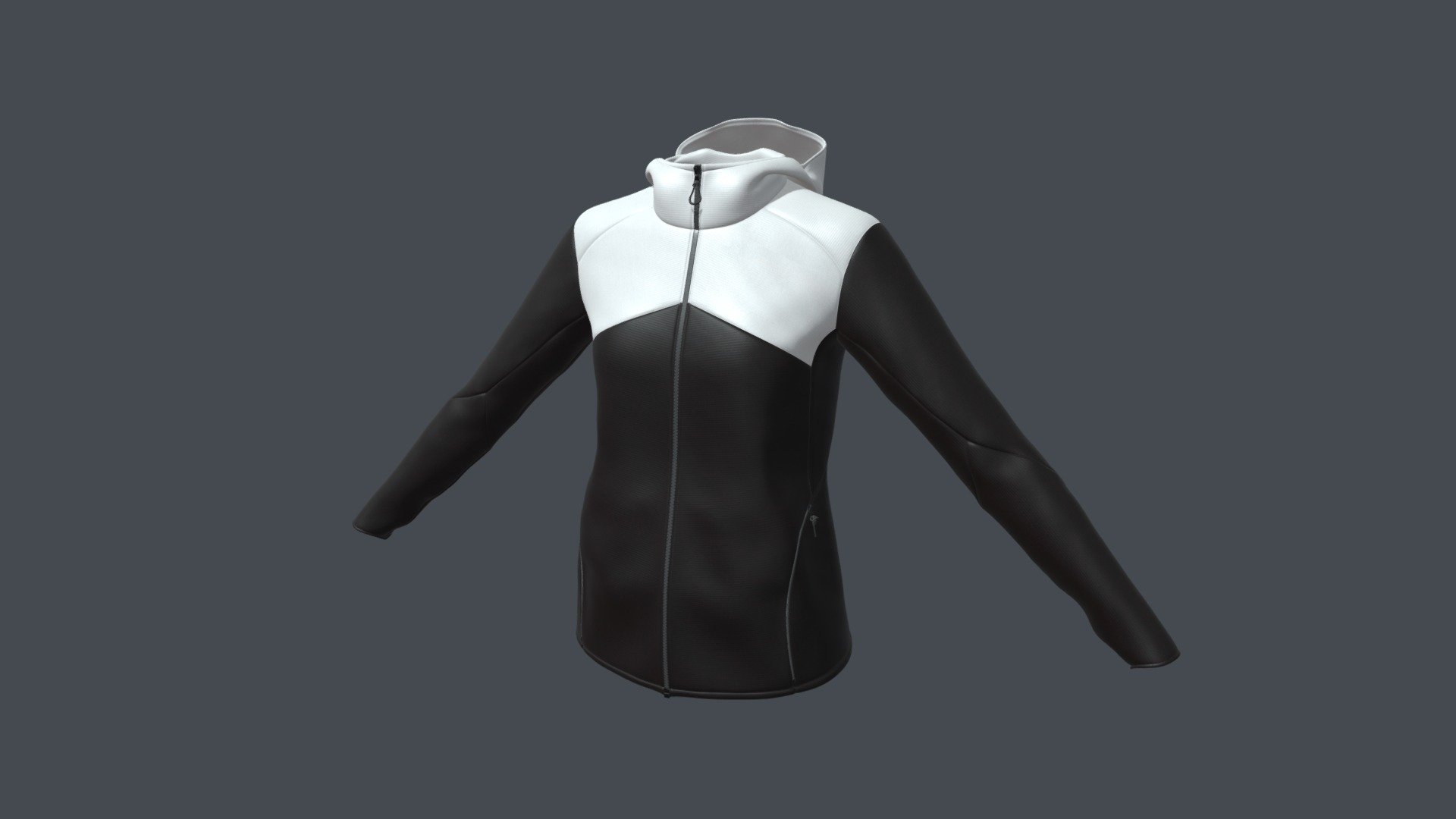 White Black polyester Jacket