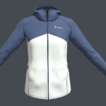 White Blue polyester Jacket