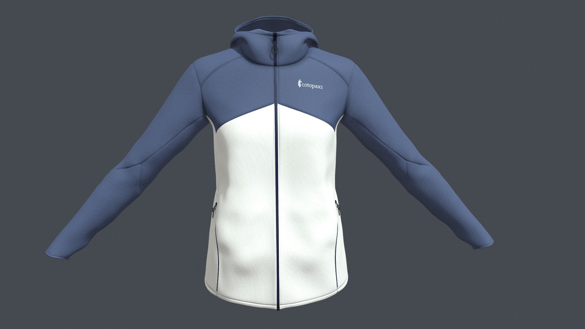 White Blue polyester Jacket