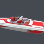White Red Speedboat Luxury 3D Model