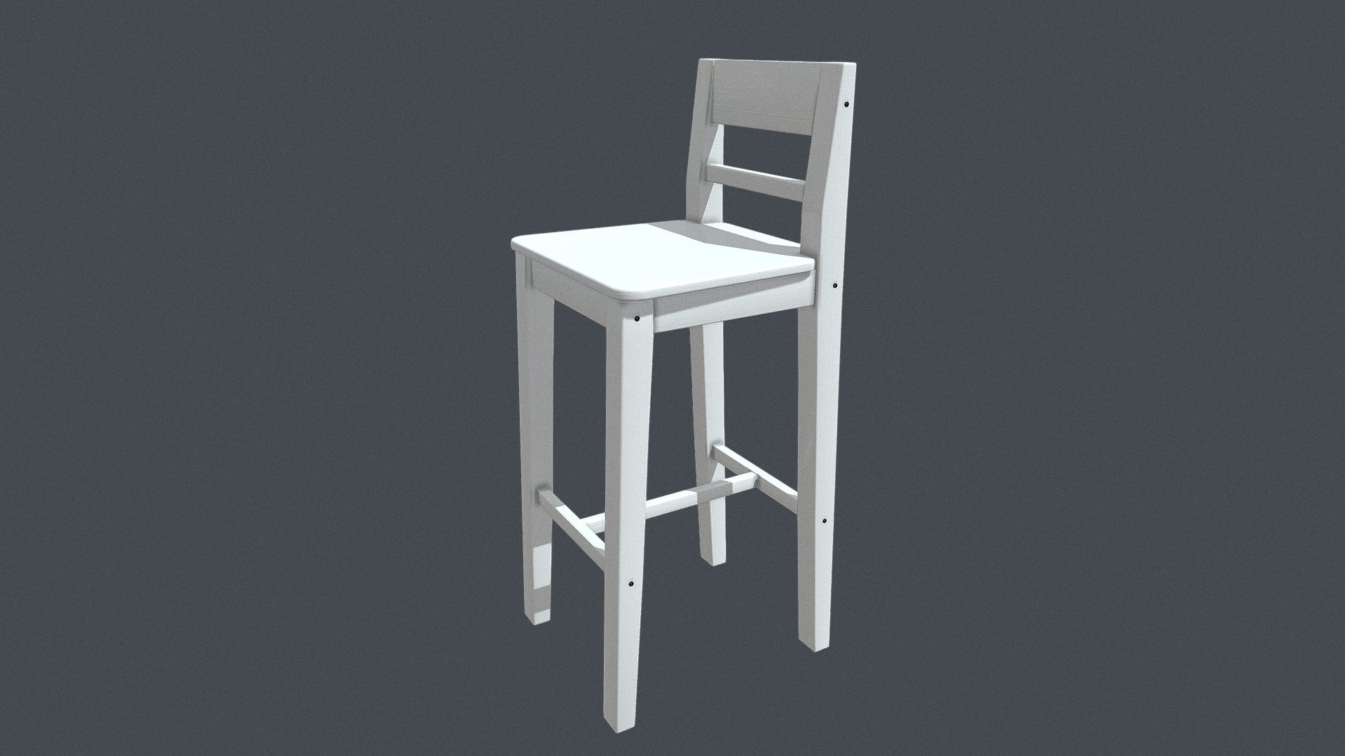 White wood Bar Chair