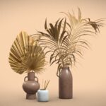 Dry Leaves in Vases