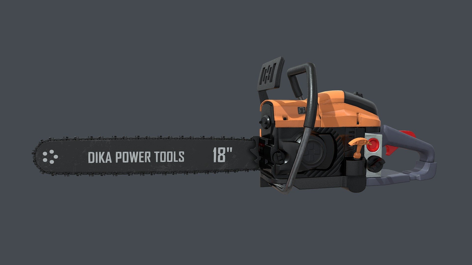 Orange Gas Chainsaw