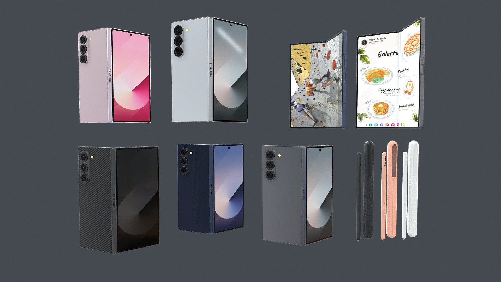 Samsung Galaxy Z Fold 6 Collection all Colors