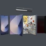 Samsung Galaxy Z Fold 6 Navy with pencil