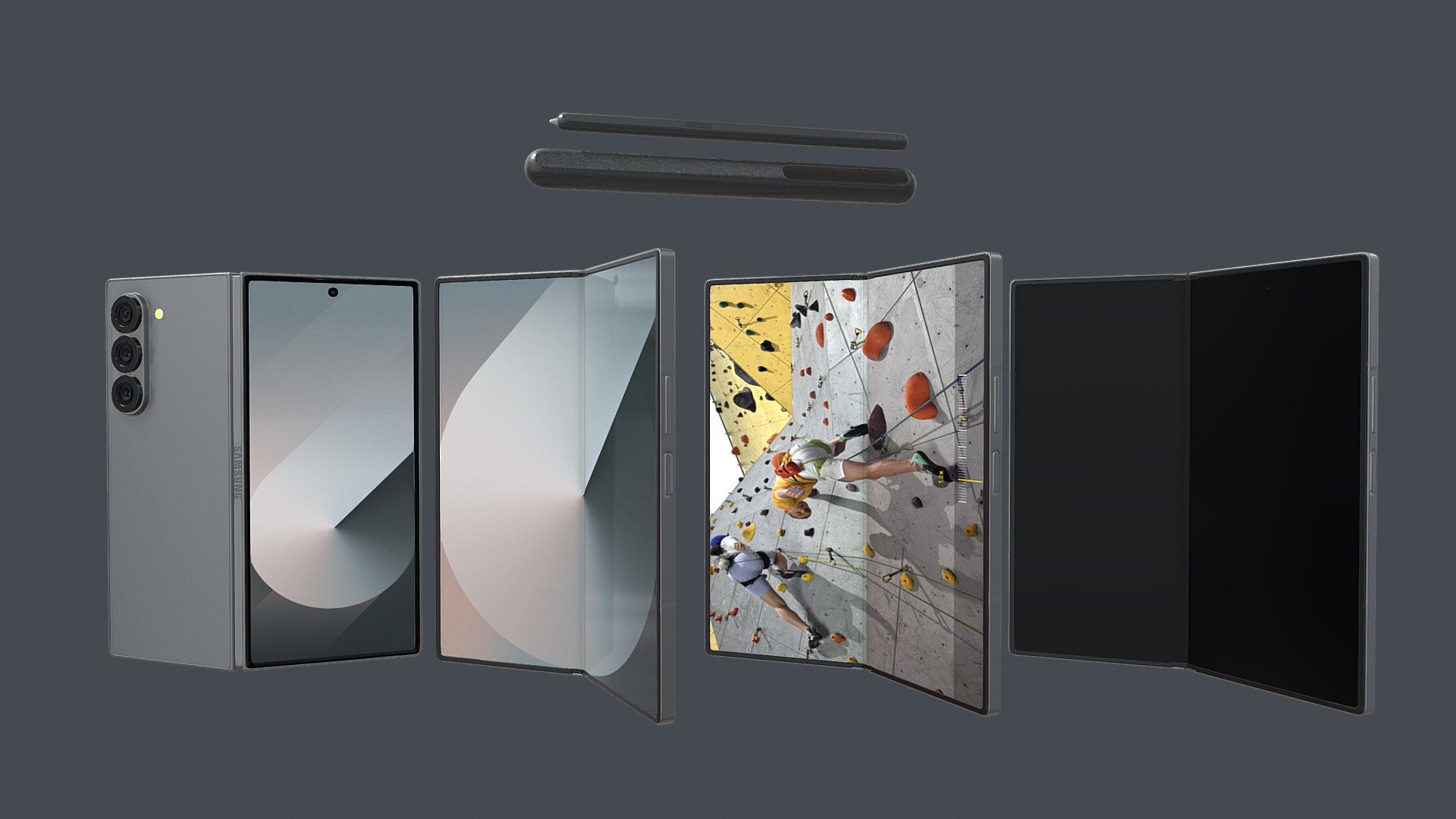 Samsung Galaxy Z Fold 6 Silver with pencil