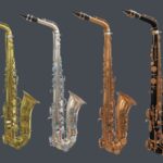 Saxophone 4 Materials Brass,Copper,Black ,Silver