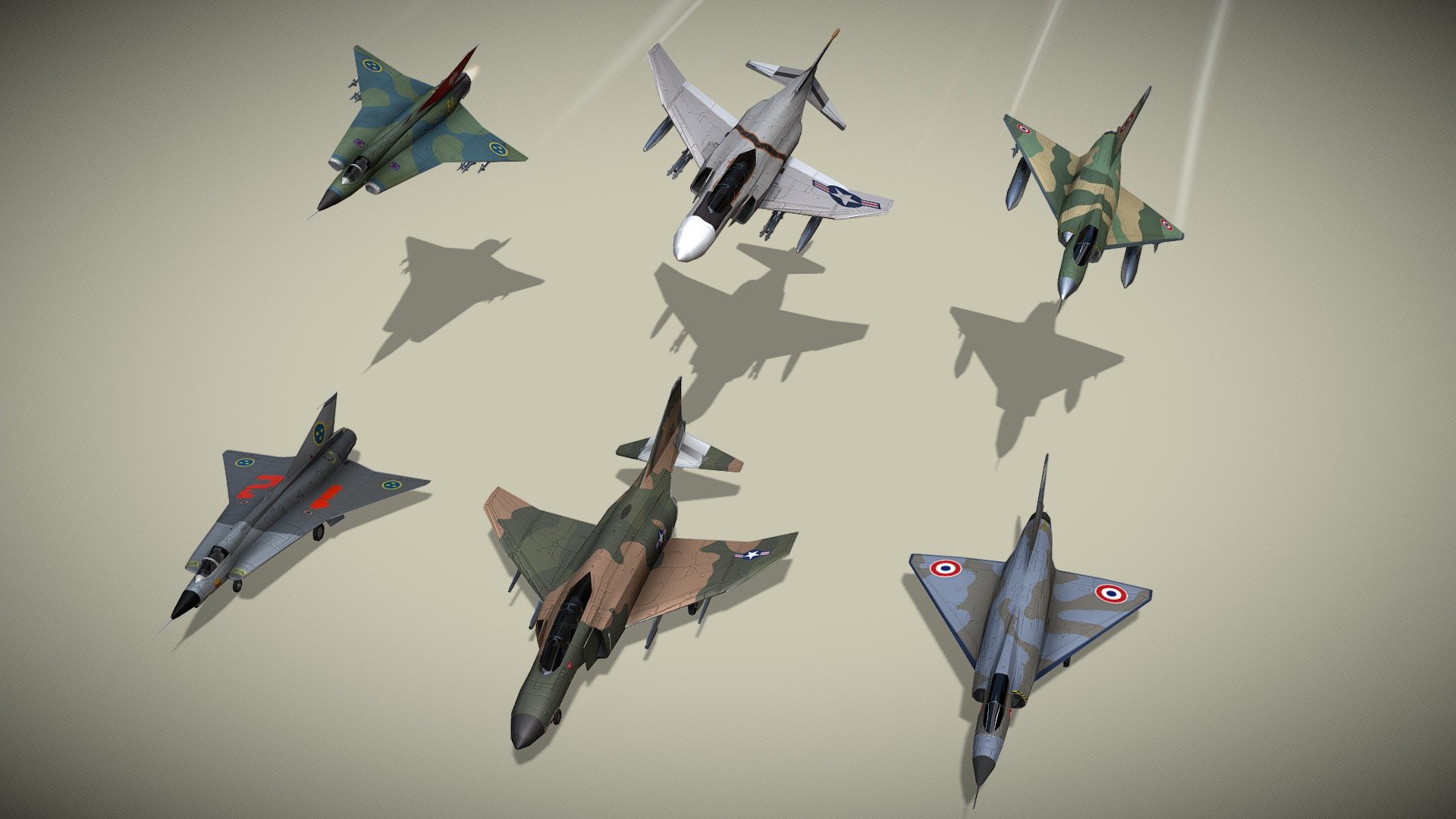 Download 100 Aircraft 3d Models Collection 3D Model | Deep3DSea