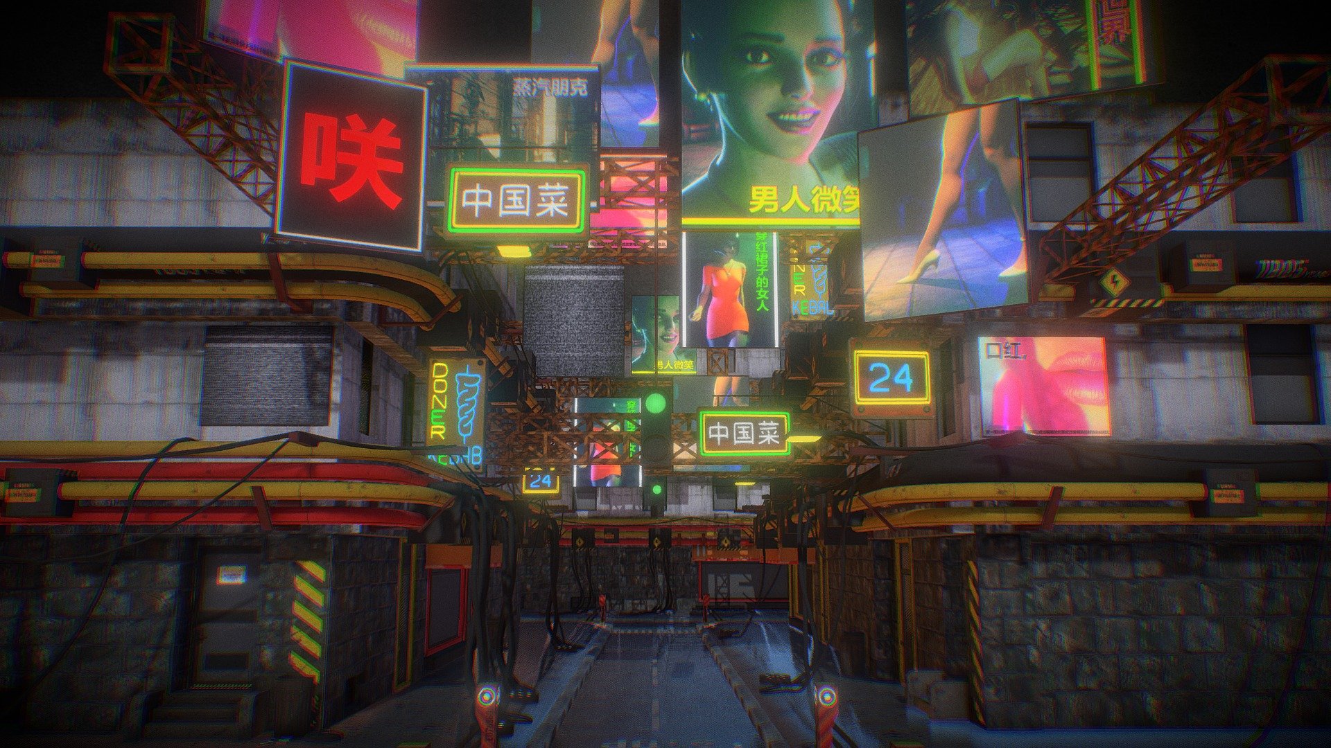 100-Futuristic-Cyberpunk -V1-3d Models Collection - deep3dsea