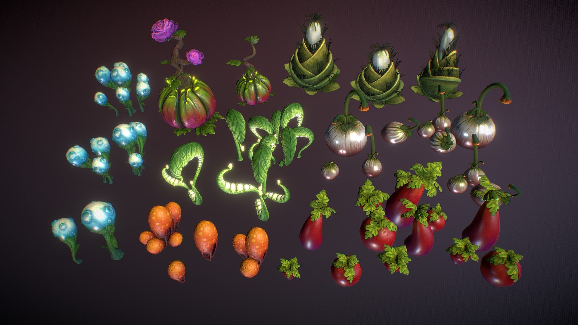 Download 100 Nature & Plants 3d Models Collection 3D Model | Deep3DSea