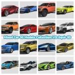 Mixed Car 30 Models Collection-V2-Squir 3D
