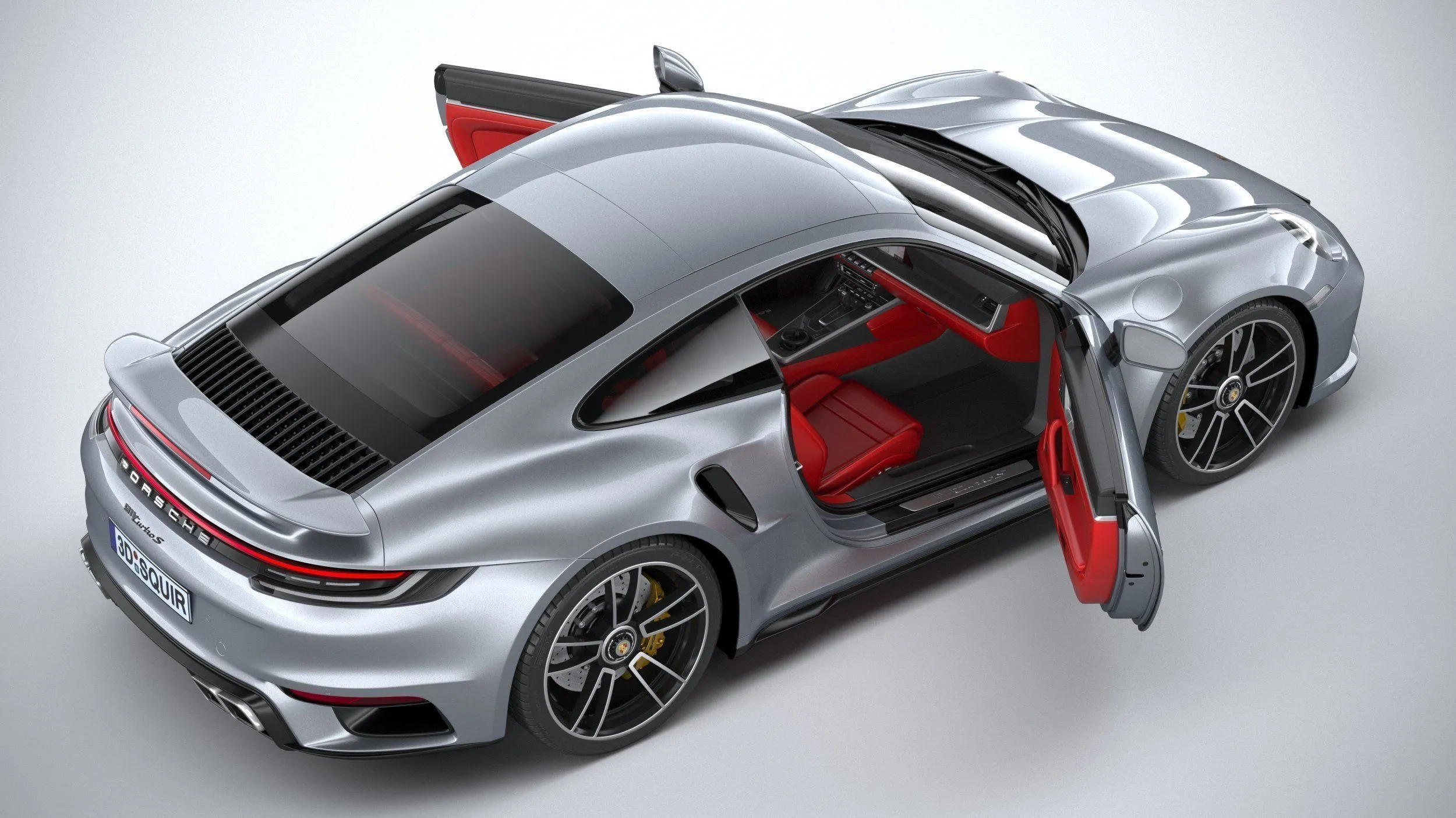 porsche car 24 models collection squir 3d 3d model