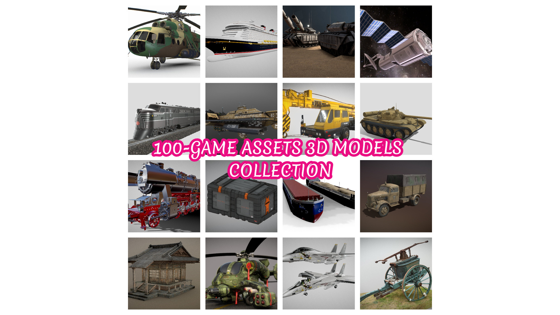 100-Game Assets 3d Models Collection