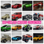 100-Car & Vehicles 3d Models Collection