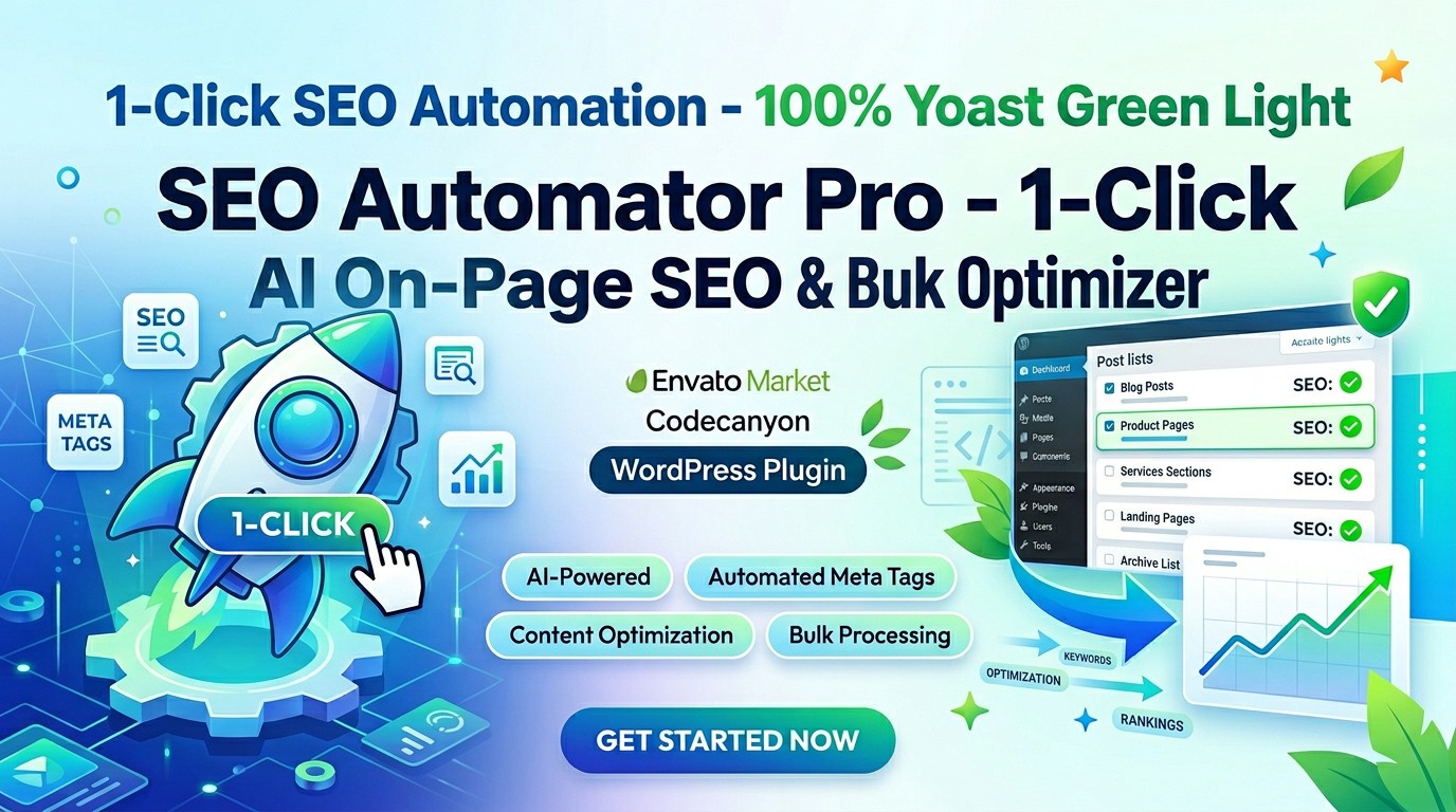 SEO Automator Pro – 1-Click AI On-Page SEO & Bulk Optimizer